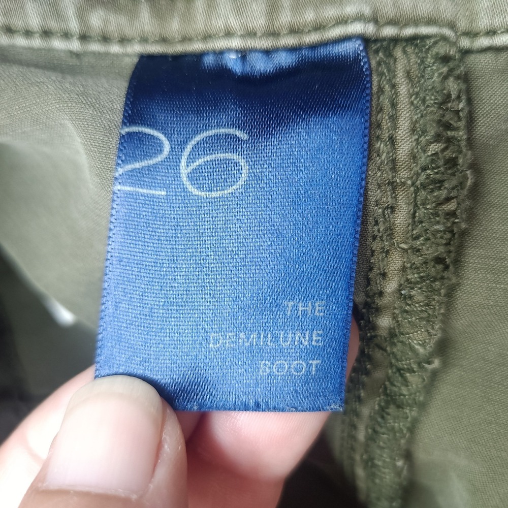 Pilcro and the Letterpress The Demilune Boot Olive Green Utility Pants 26 Casual - Picture 5 of 9